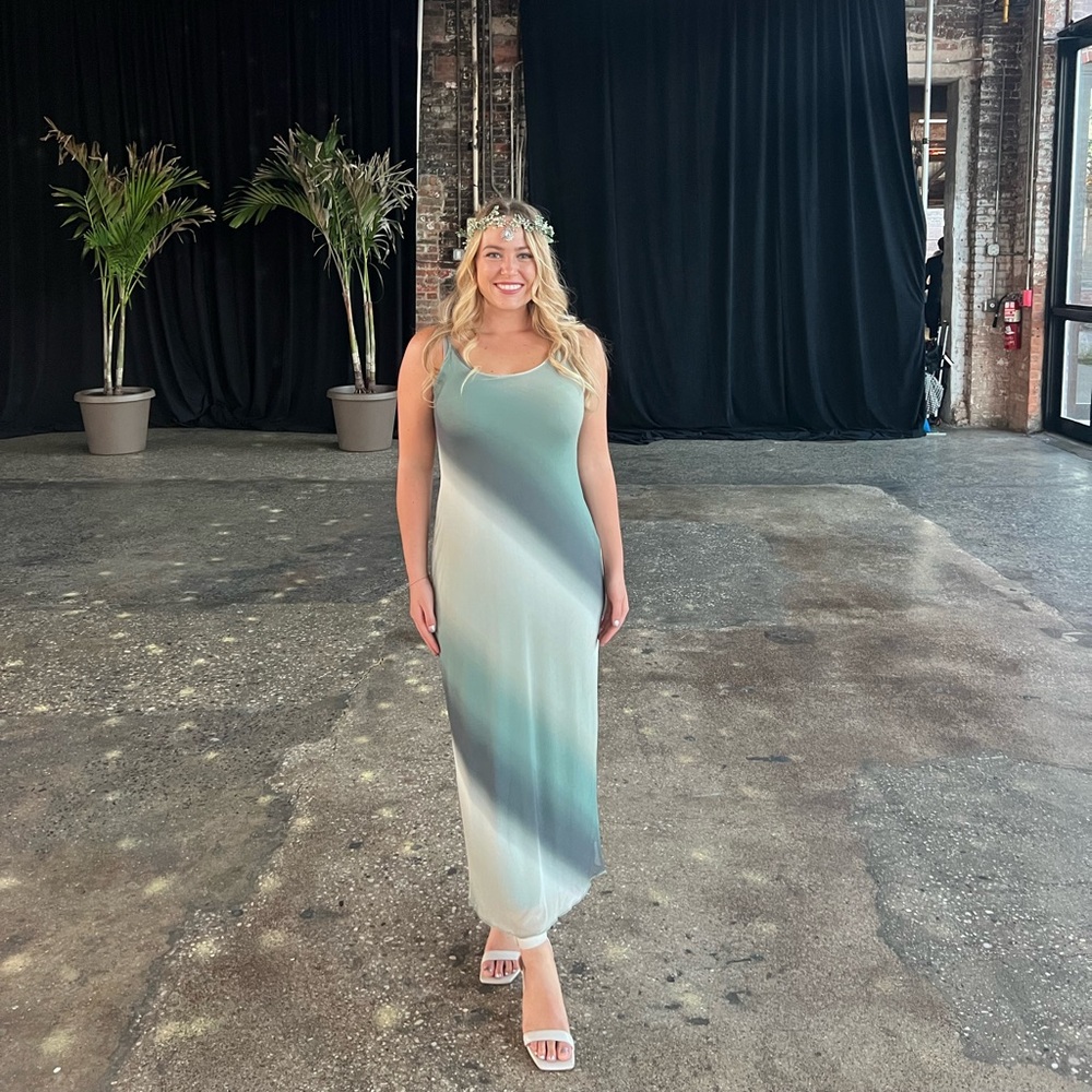 Ethereal Green Ombre Gown